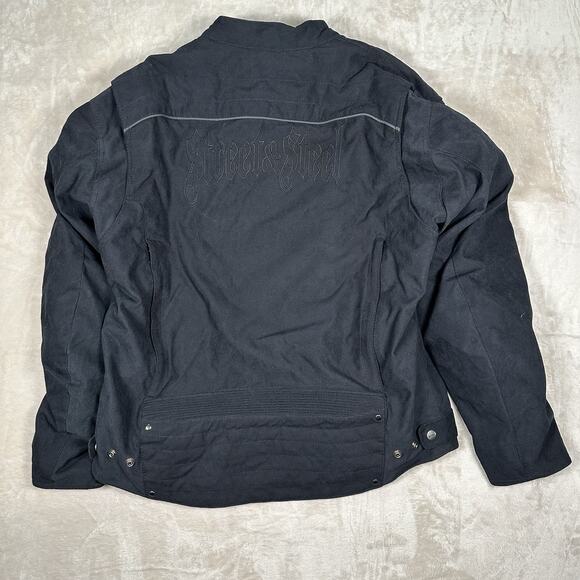 Street & Steel Armored Padded Motorcycle Biker Jacket Black Men’s Size Large - Picture 9 of 15